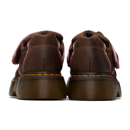 Dr. Martens Brown Buzz Strap Wyoming Loafers - MOODY ORANGES