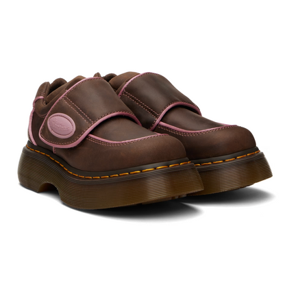 Dr. Martens Brown Buzz Strap Wyoming Loafers - MOODY ORANGES