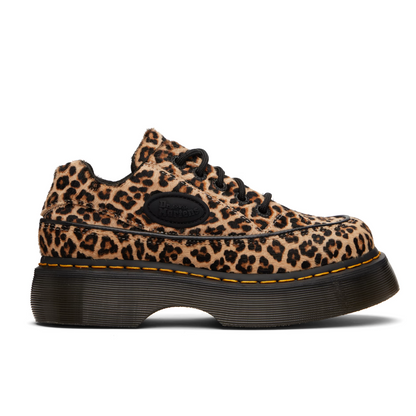 Dr. Martens Tan Buzz 5-Eye Leopard Derbys - MOODY ORANGES