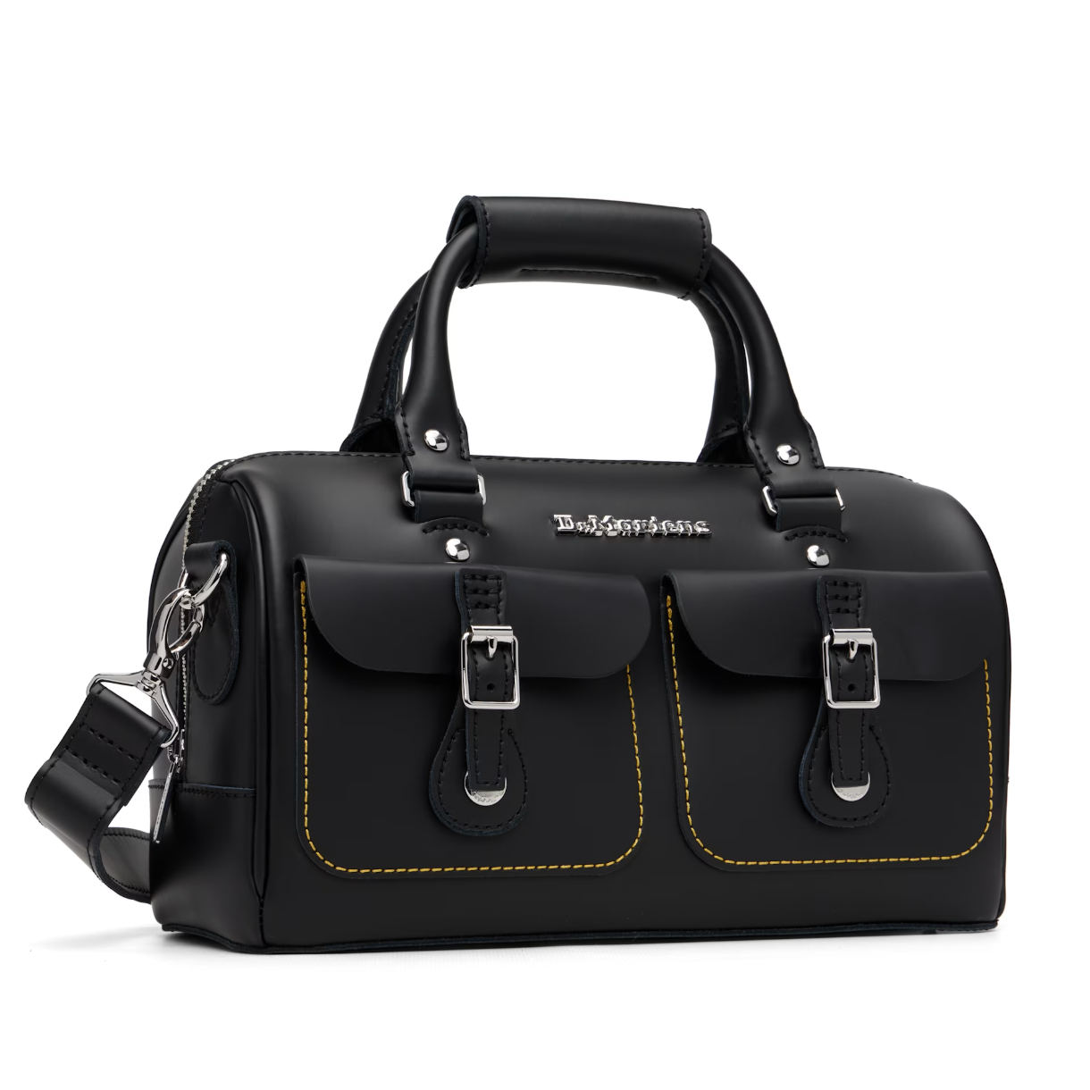 Dr. Martens Black Kieve Leather Top Handle Bag - MOODY ORANGES