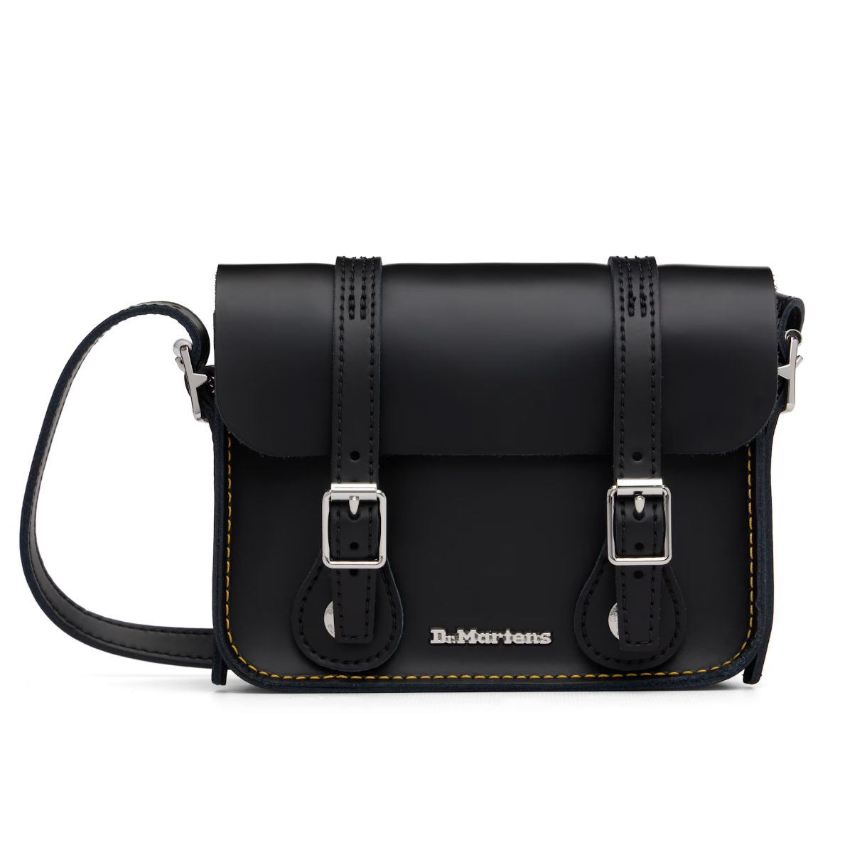 Dr. Martens Black 7" Leather Crossbody Bag - MOODY ORANGES