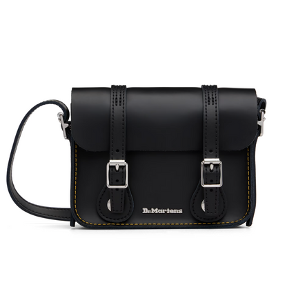 Dr. Martens Black 7" Leather Crossbody Bag - MOODY ORANGES