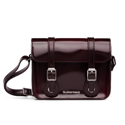 Dr. Martens Burgundy 7" Faux Leather Crossbody Bag - MOODY ORANGES
