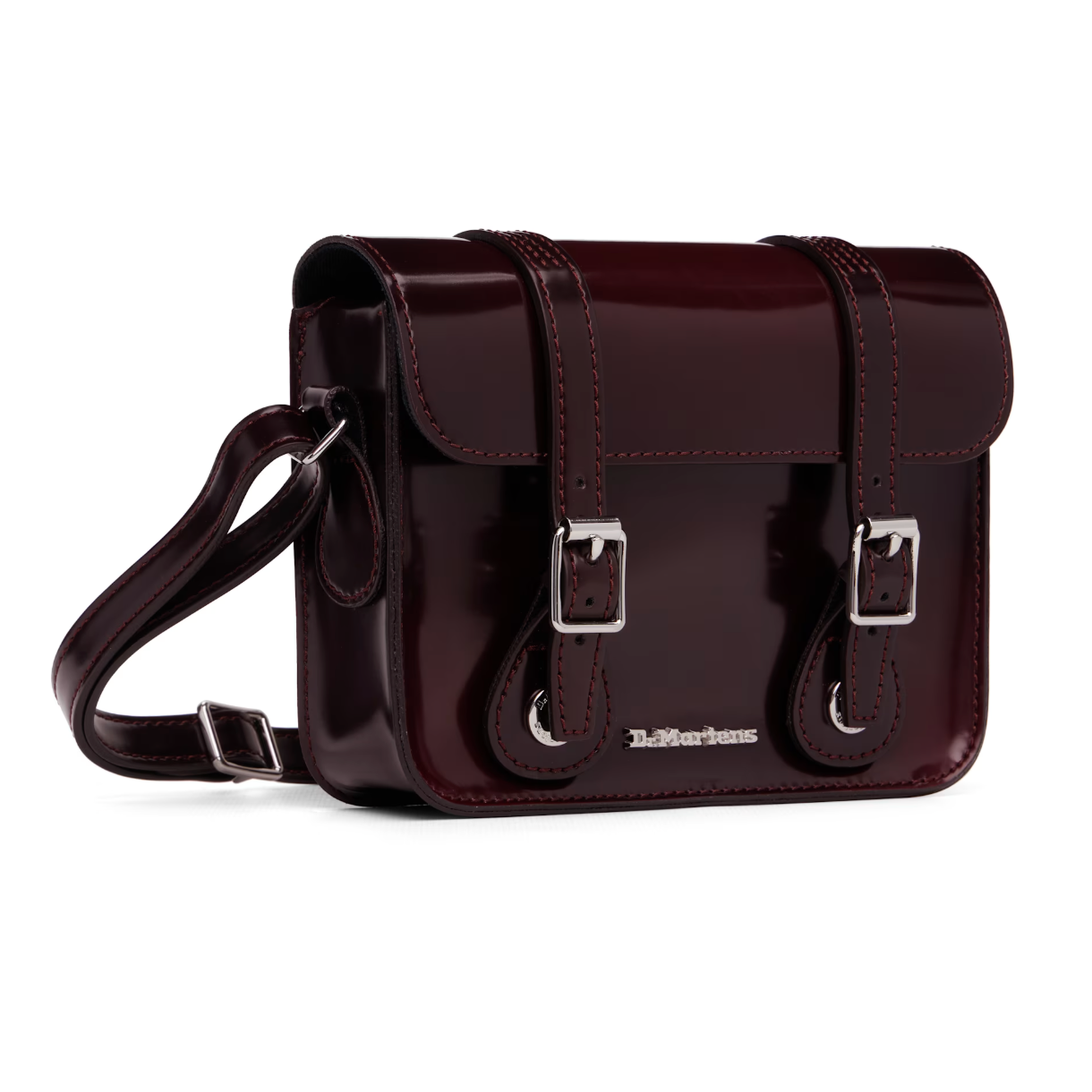 Dr. Martens Burgundy 7" Faux Leather Crossbody Bag - MOODY ORANGES