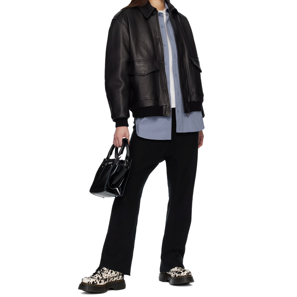 Dr. Martens Black Small Leather Tote - MOODY ORANGES