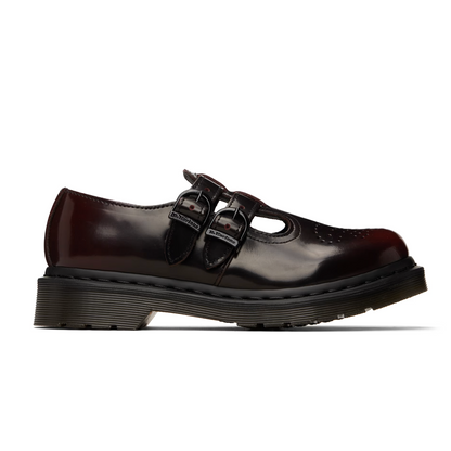 Dr. Martens Black & Burgundy 8065 Mary Jane Loafers - MOODY ORANGES