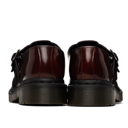 Dr. Martens Black & Burgundy 8065 Mary Jane Loafers - MOODY ORANGES