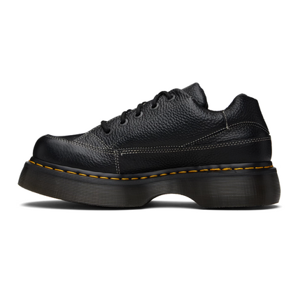 Dr. Martens Black Buzz 5-Eye Milled Nappa Leather Derbys - MOODY ORANGES