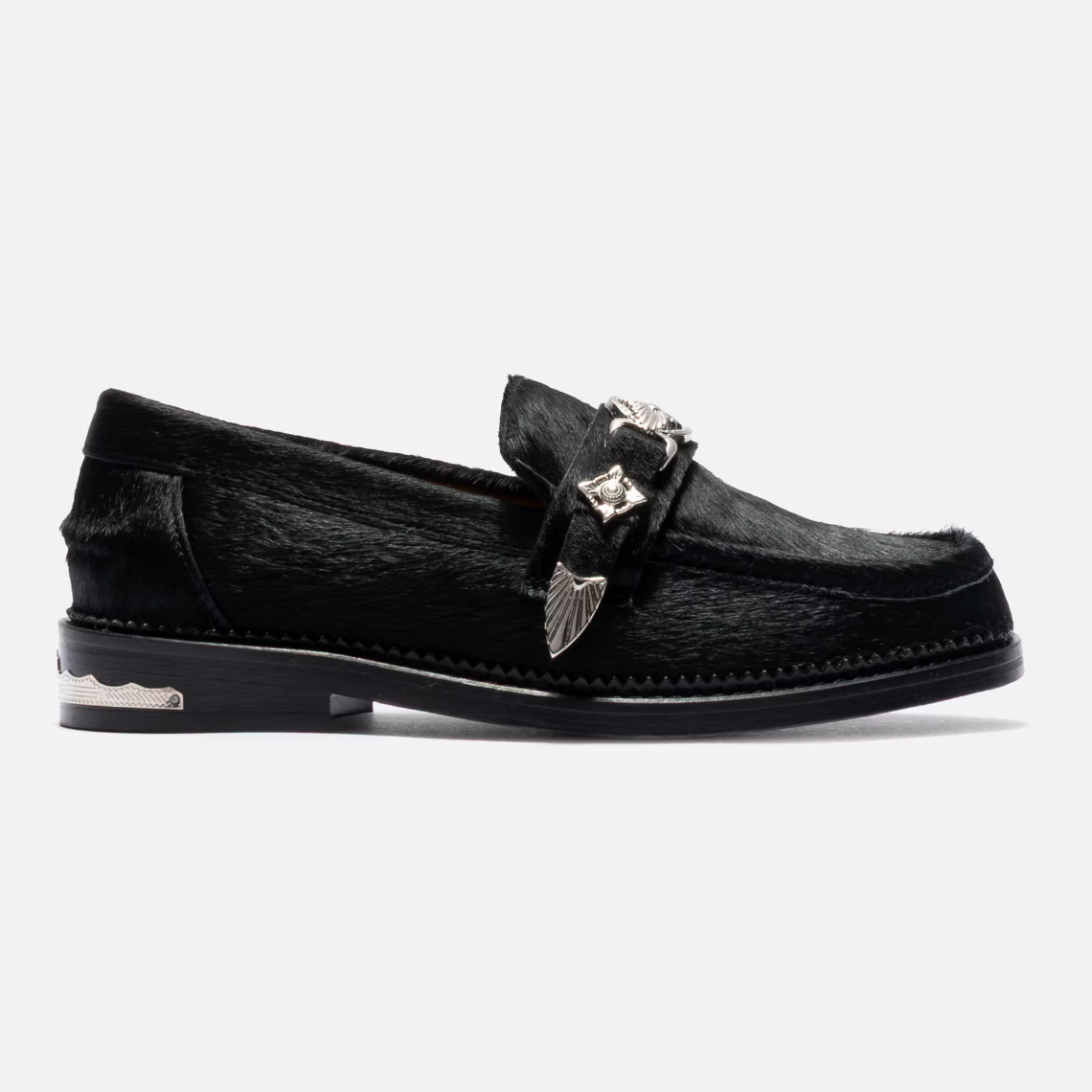 Toga Pulla Black Pony Loafer