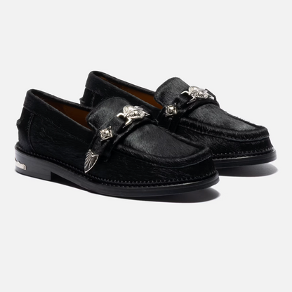 Toga Pulla Black Pony Loafer