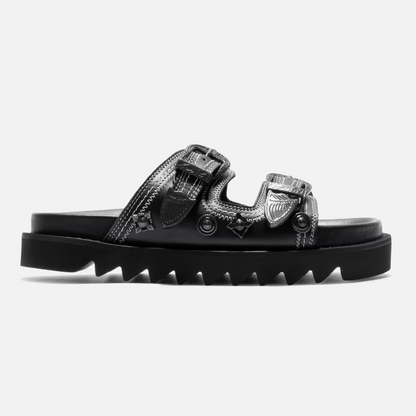 Toga Pulla Black Buckle Sandals