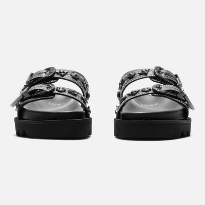 Toga Pulla Black Buckle Sandals