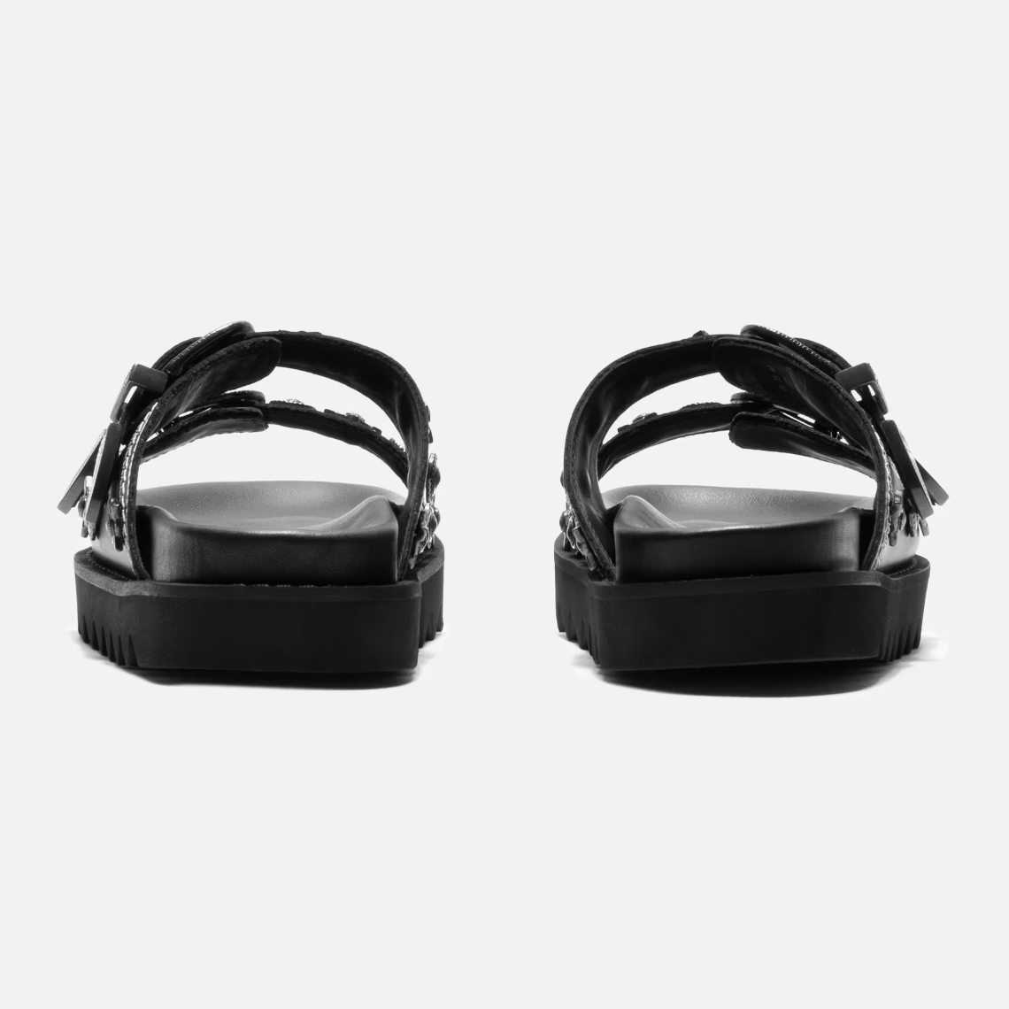Toga Pulla Black Buckle Sandals