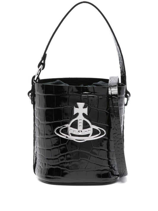 Vivienne Westwood Black Crocs Daisy bucket bag