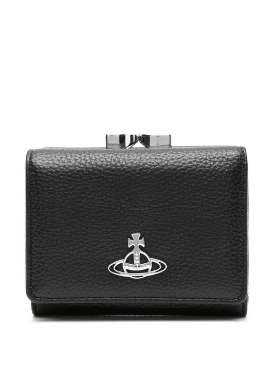 Vivienne Westwood Black small Tri-folded wallet