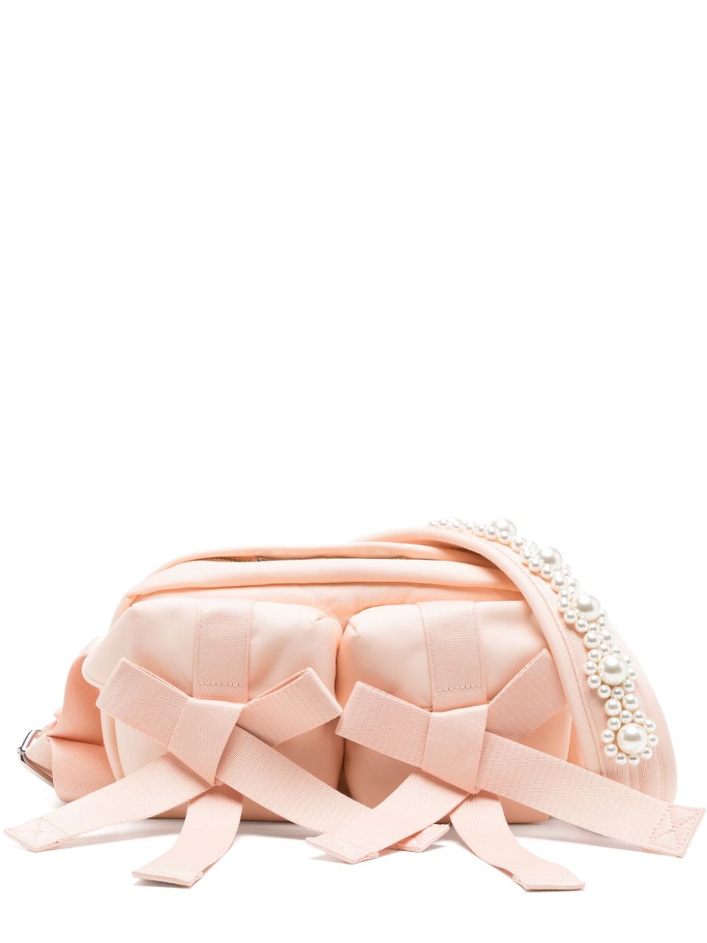 Simone Rocha Pink Beaded classic bow crossbody bag