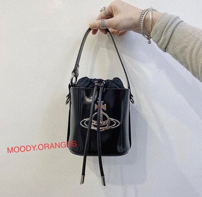 Vivienne Westwood Daisy Patent Leather Bucket Bag