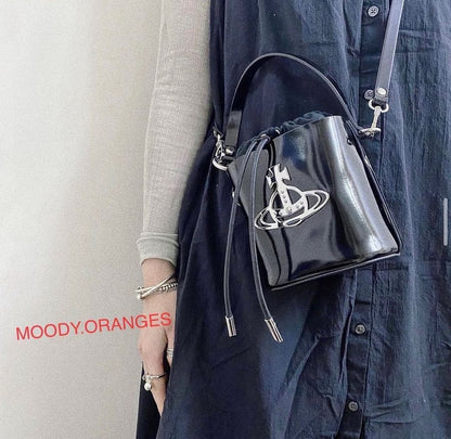 Vivienne Westwood Daisy Patent Leather Bucket Bag