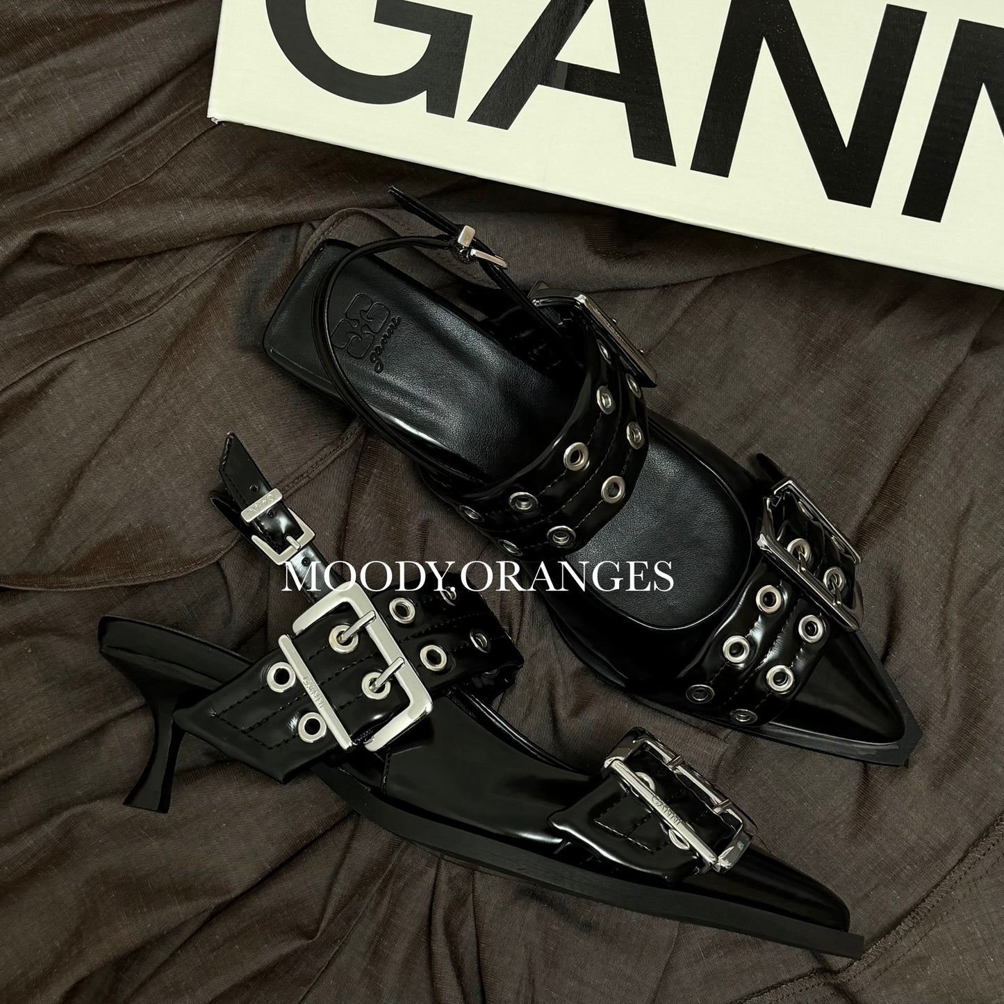 Ganni Ballerina Heels - MOODY ORANGES