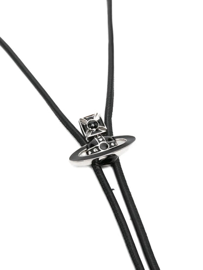 Vivienne Westwood Black Leather Bolo Tie
