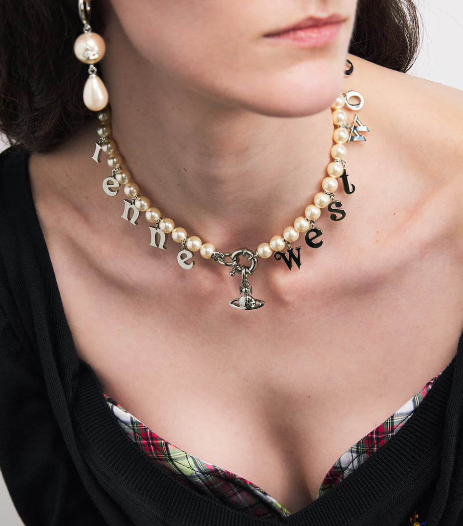 Vivienne Westwood Faux Pearl Leanne Necklace - MOODY ORANGES