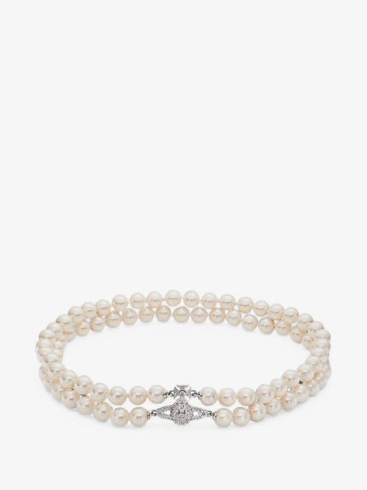 Vivienne Westwood Graziella Two Row Pearl Choker - MOODY ORANGES