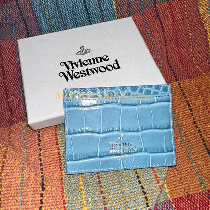 Vivienne Westwood Blue Croc Cardholder - MOODY ORANGES