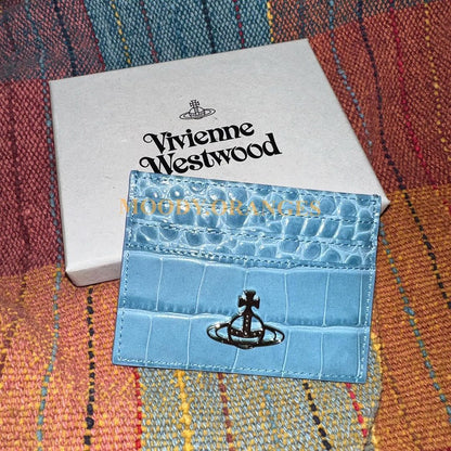 Vivienne Westwood Blue Croc Cardholder - MOODY ORANGES