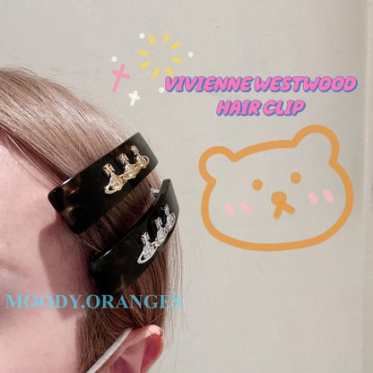 Vivienne Westwood Rectangle Hair Clip - MOODY ORANGES