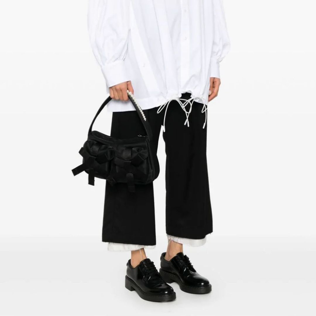 Simone Rocha Black Classic Bow shoulder bag