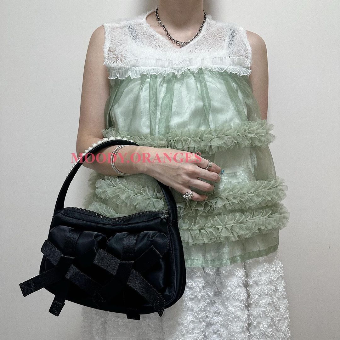 Simone Rocha Black Classic Bow shoulder bag