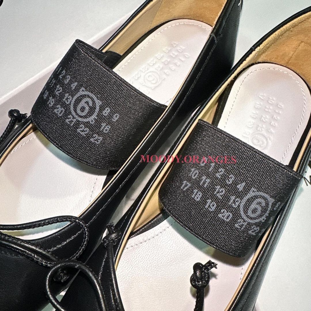 MM6 Maison Margiela Black Anatomic Ballerina Flats