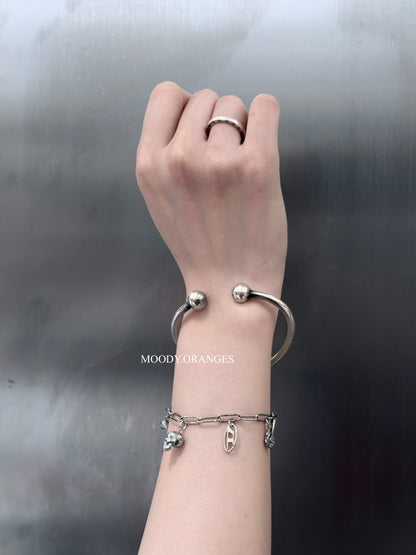 Diesel Stainless Steel Charm Necklace & Bracelet - Silver