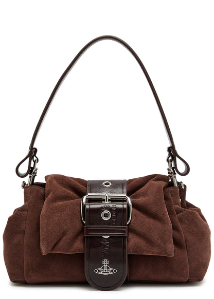 Vivienne Westwood Black Velvet Treasure Hazel Bag