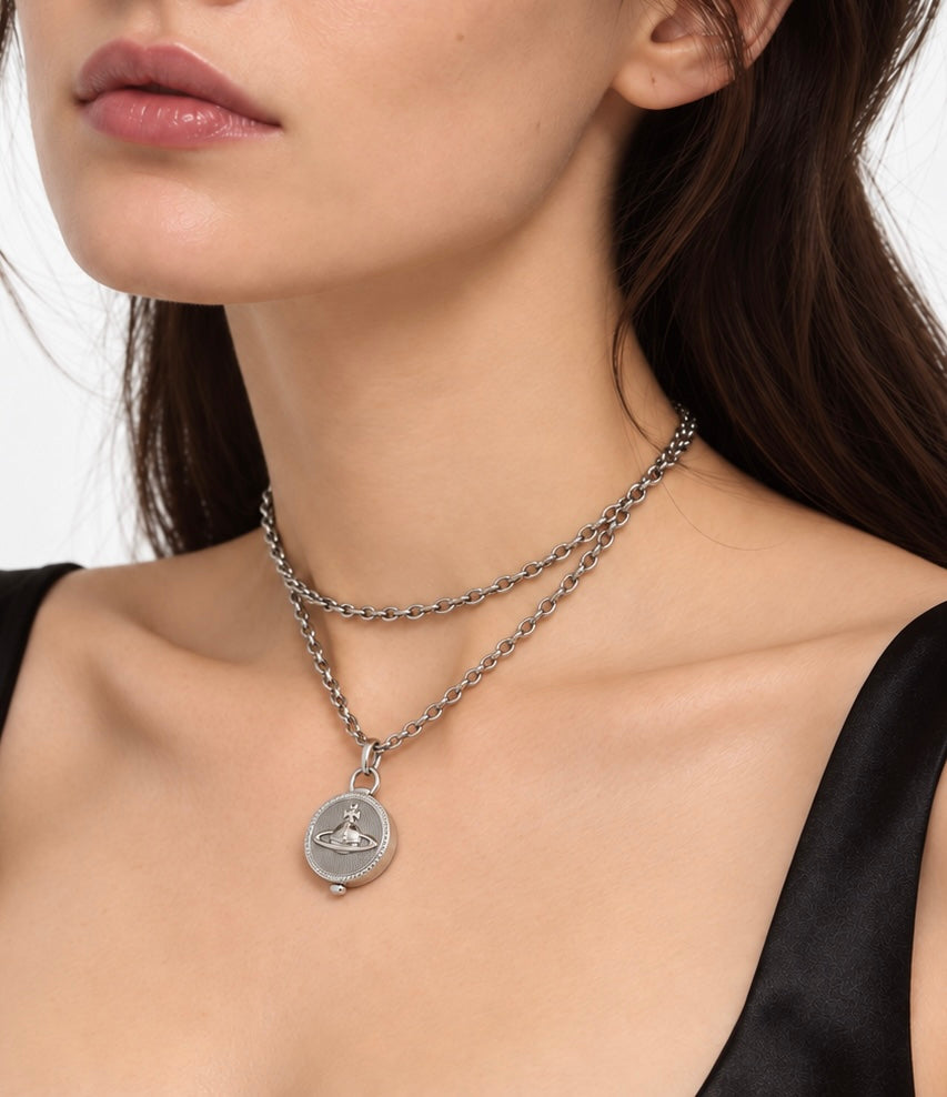 Vivienne Westwood Orb Button Pendant Watch Necklace - MOODY ORANGES