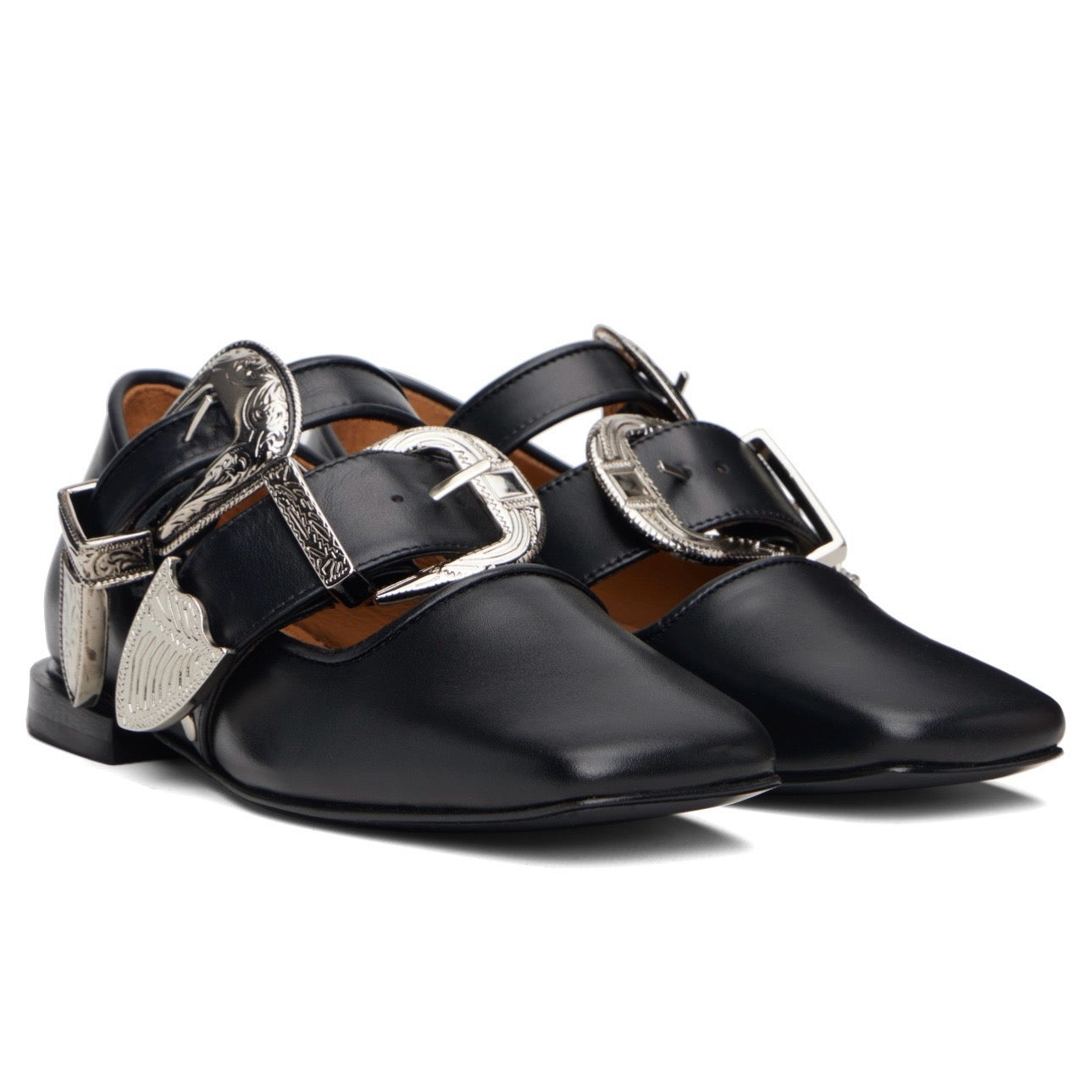 Toga Pulla Double Buckle Ballerina Flat