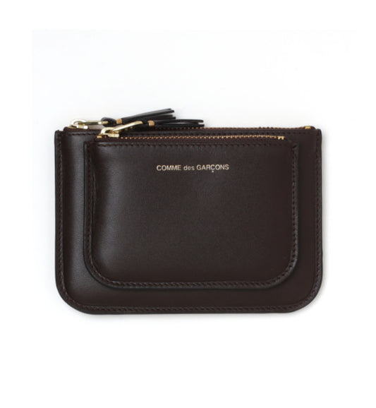 Comme des Garçons Wallet Brown Outside Pocket Line Wallet
