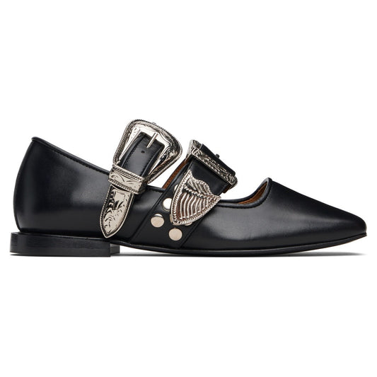 Toga Pulla Double Buckle Ballerina Flat