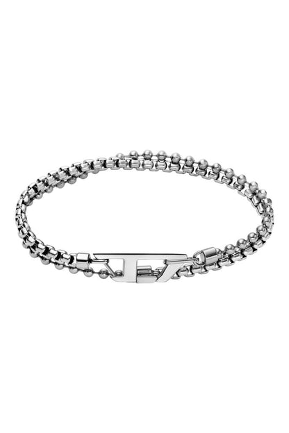 Diesel Stainless Steel Chain 2-in-1 Choker Bracelet