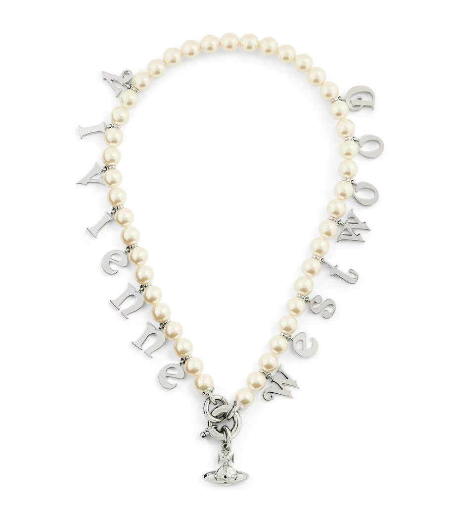 Vivienne Westwood Faux Pearl Leanne Necklace - MOODY ORANGES