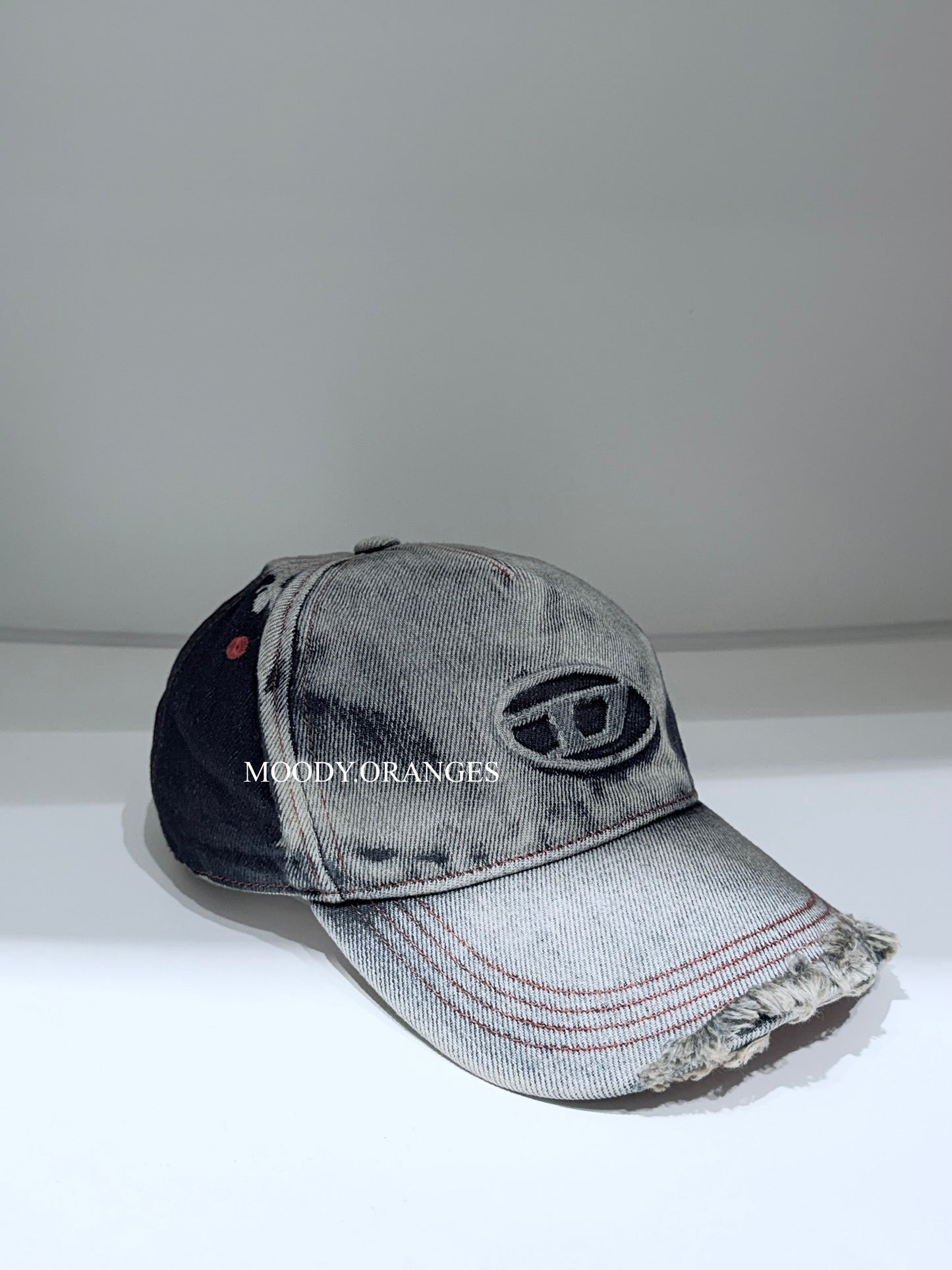 Diesel Baseball Cap in Treated Denim