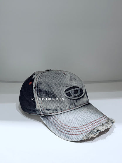 Diesel Baseball Cap in Treated Denim