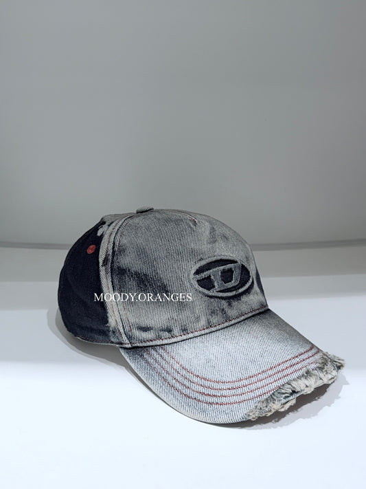 Diesel Baseball Cap in Treated Denim