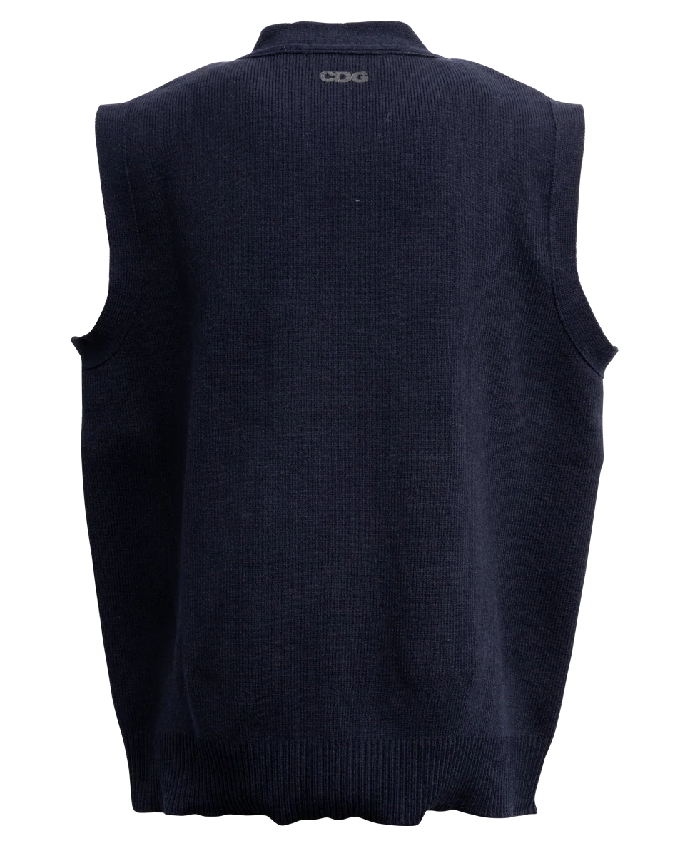 OVERSIZED CARDIGAN VEST - MOODY ORANGES