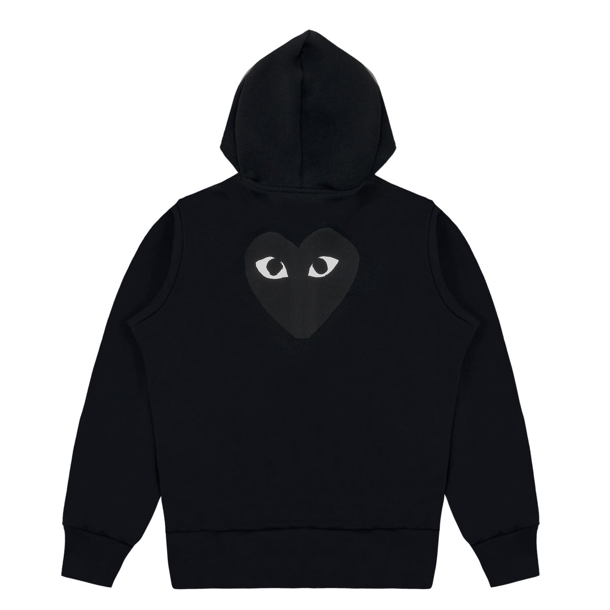 COMME des GARÇONS PLAY Logo Embroidered Zip-Up Jacket - Black