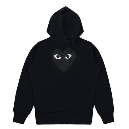COMME des GARÇONS PLAY Logo Embroidered Zip-Up Jacket - Black