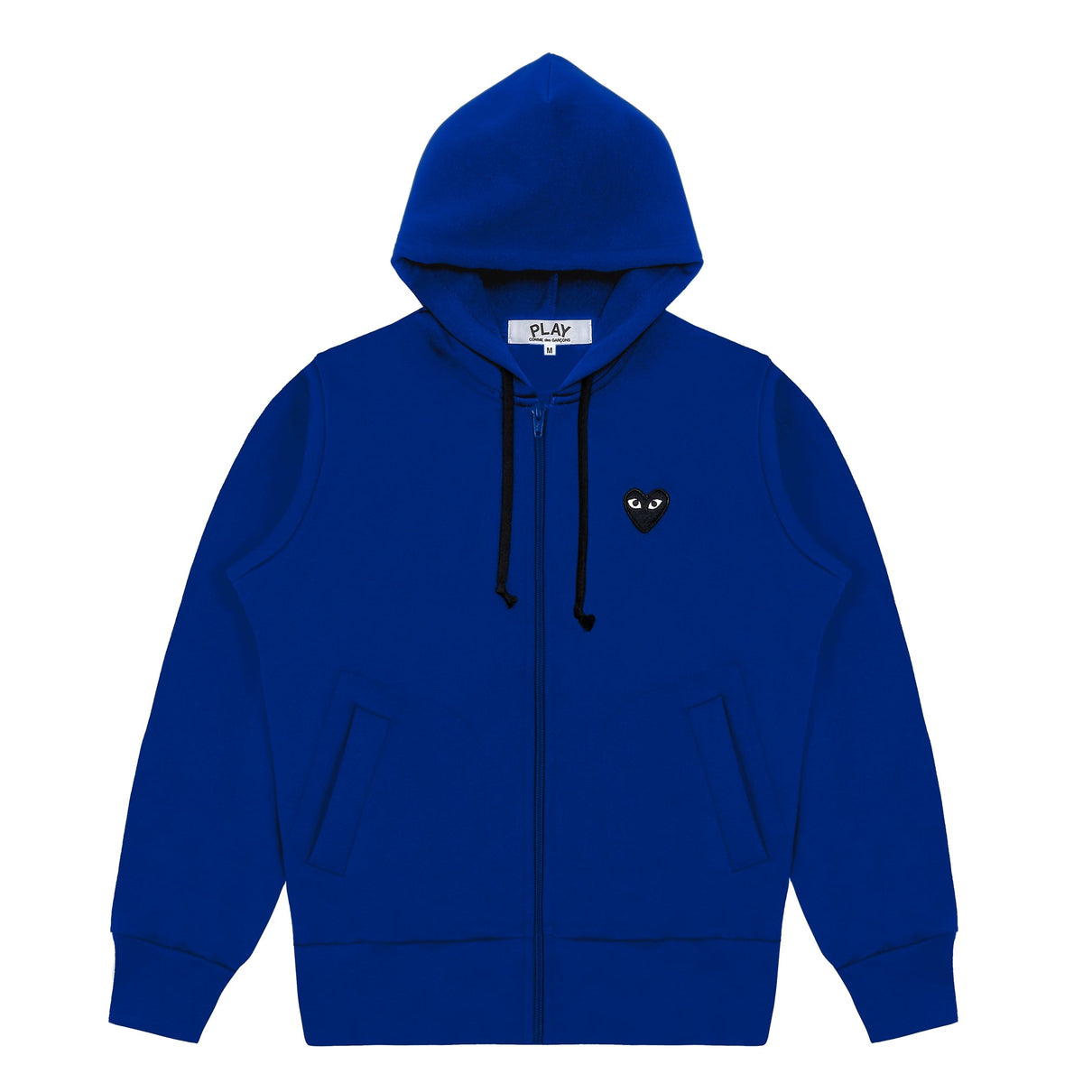 COMME des GARÇONS PLAY Logo Embroidered Zip-Up Jacket - Blue