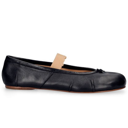 Maison Margiela Elastic Band Tabi Leather Ballerina Flat