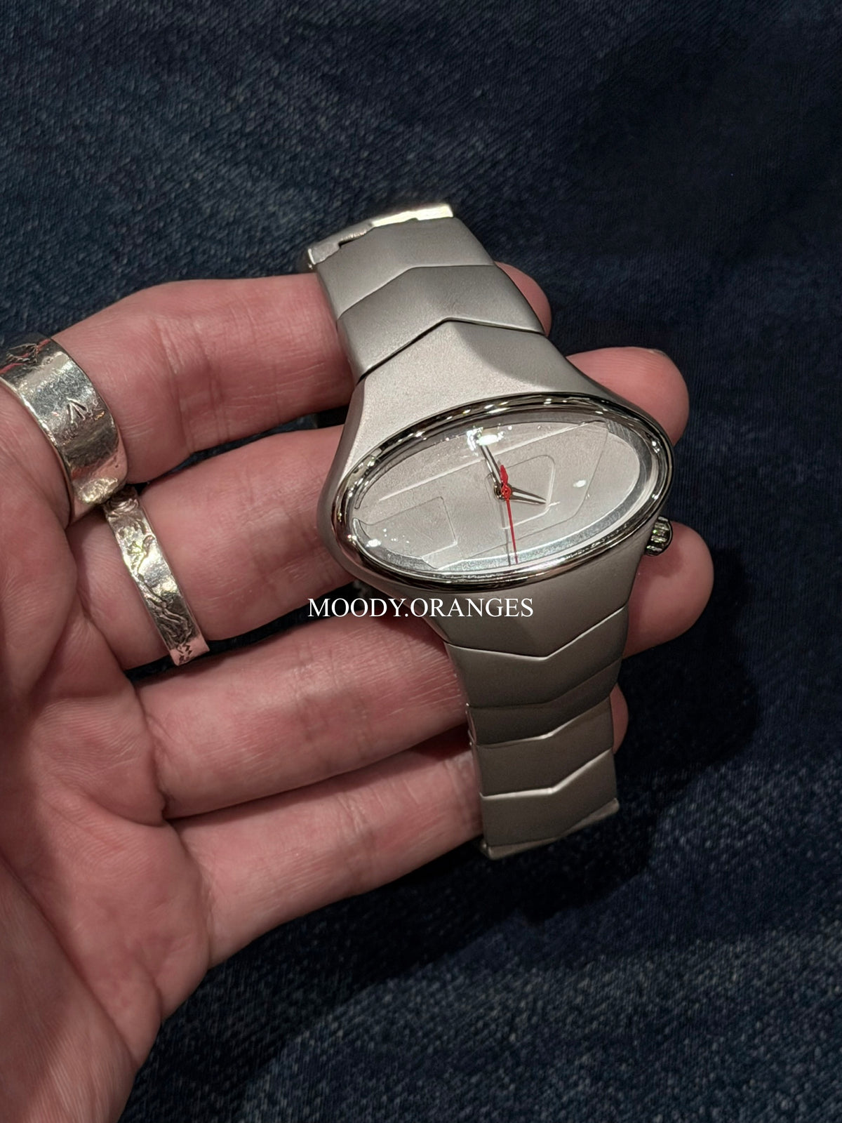 Diesel D-Rush Gunmetal Stainless Steel Watch - MOODY ORANGES