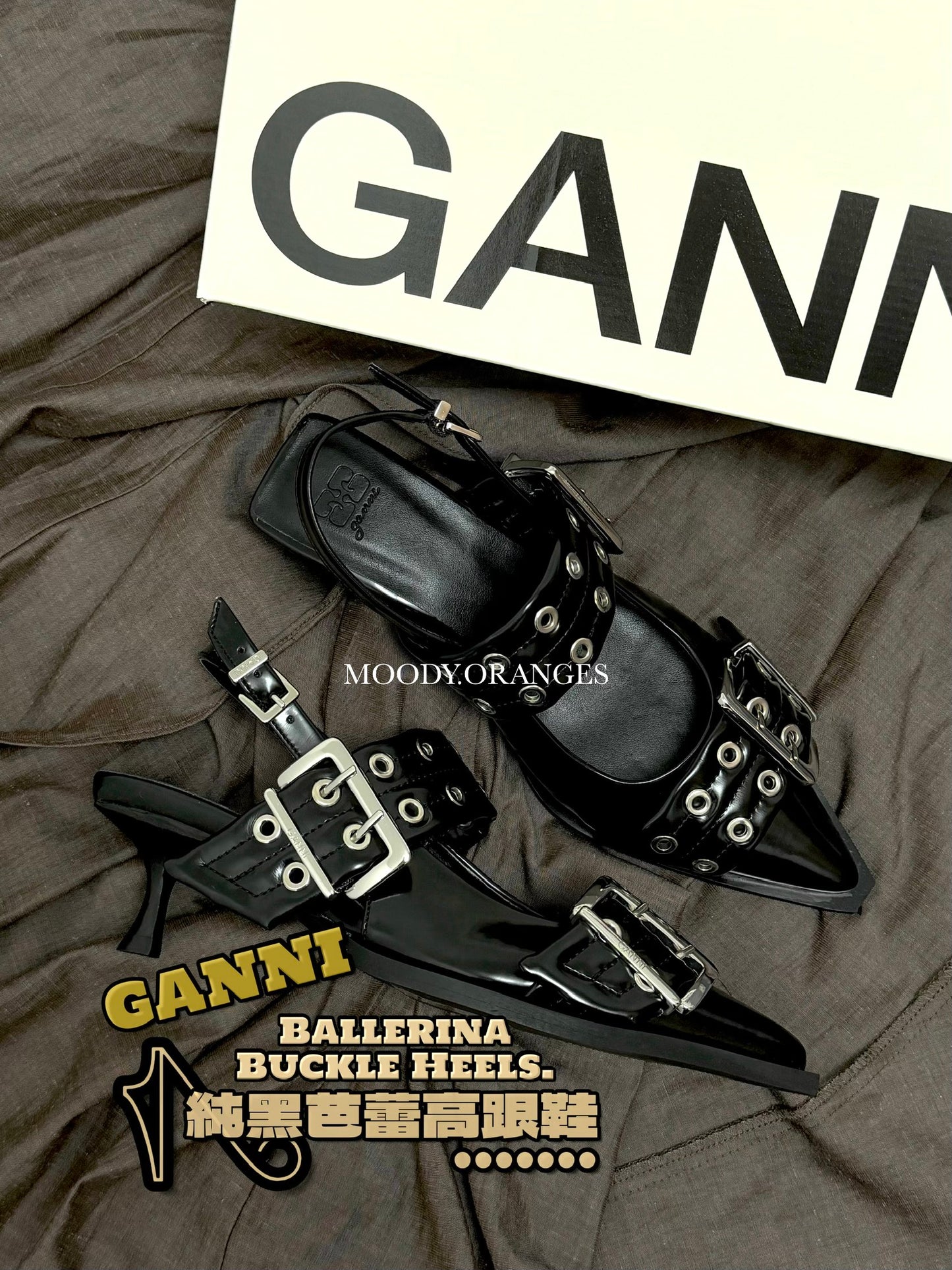 Ganni Ballerina Heels - MOODY ORANGES
